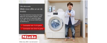 Miele: Un an de lessive offert pour l'achat d'un lave-linge W1 avec fonction TwinDos
