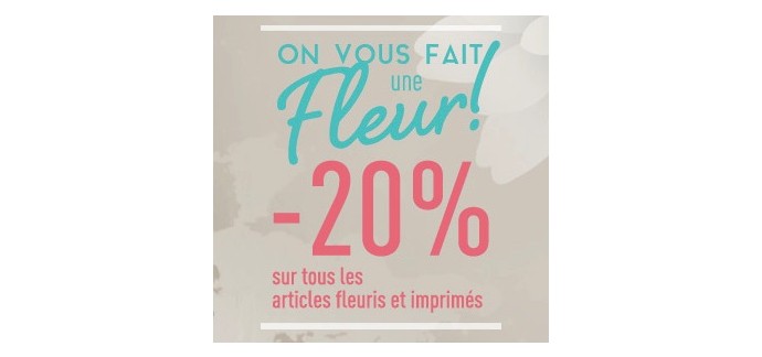 Grain De Malice: -20% sur tous les articles fleuris et imprimés