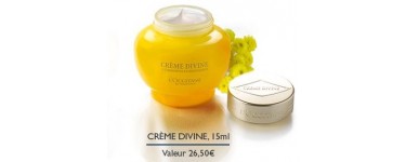 L'Occitane: 1 crème Divine 15 ML (valeur 26,5€) offerte + livraison gratuite dès 55€ d'achat