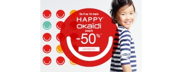 Okaïdi: Happy Okaïdi : jusqu'à -50% sur une sélection de produits