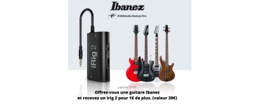 Woodbrass: 1 guitare Ibanez achetée = 1 Irig 2 pour 1€ de plus (valeur 39€)