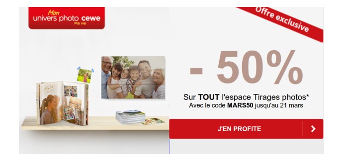 Boulanger: 50% de réduction sur toutes les impressions photos