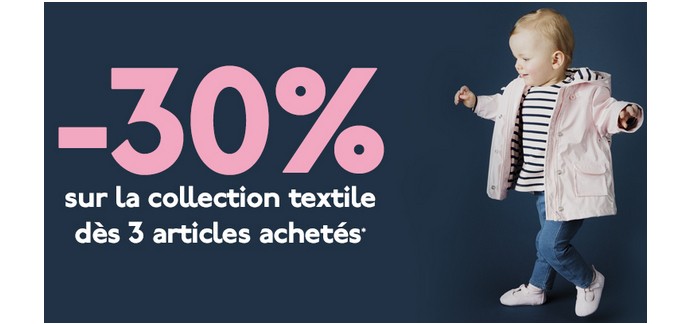 Natalys: -30% dès 3 articles Textile achetés