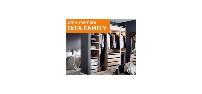 IKEA: 10€ offerts par tranche de 100€ d'achat d'armoires modulables PAX / KOMPLEMENT