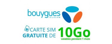 Bouygues Telecom: 1 carte SIM et 10 Go de données offerts pour tester l'efficacité du réseau 4G 
