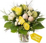 Interflora: Week-end de Pâques : un bouquet de fleurs pour l'occasion et son vase offert