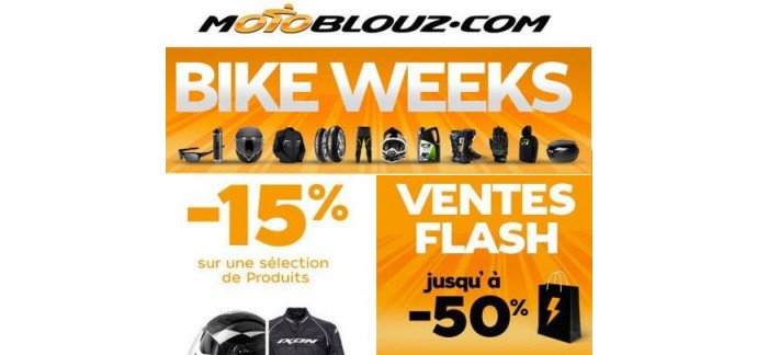 Motoblouz: Bike Weeks : 2 semaines de promos, ventes flash et déstockage