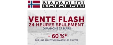 Napapijri: Vente flash pendant 24h : -60% sur une sélection d'articles d'hiver