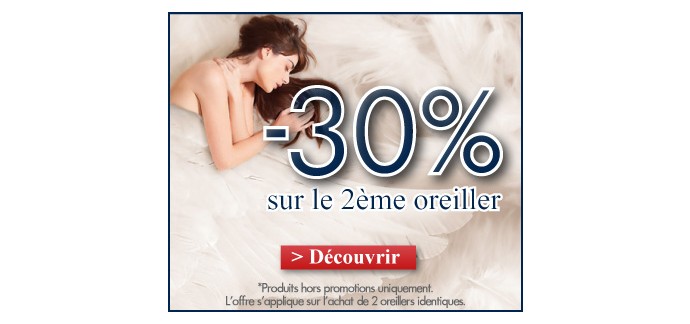 Drouault: Gagnez en confort pendant votre sommeil avec -30% sur l'achat d'un 2ème oreiller