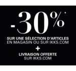 IKKS: 30% de réduction sur la boutique en ligne et la livraison offerte