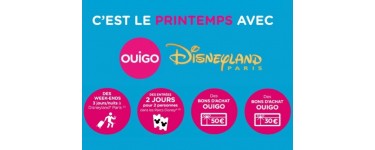 OUIGO: Des week-ends de 3 jours à Disneyland & des bons d’achat OUIGO à gagner