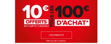 Fly: 10€ offerts en carte cadeau par tranche de 100€ d’achat