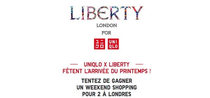 Uniqlo: 1 week-end à Londres pour 2 en hôtel 3* et 10 bon d'achat de 50€ à gagner