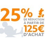 Disney Store: 15% de réduction dès 60€ d'achat, 20% dès 100€ et 25% dès 125€