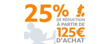 Disney Store: 15% de réduction dès 60€ d'achat, 20% dès 100€ et 25% dès 125€