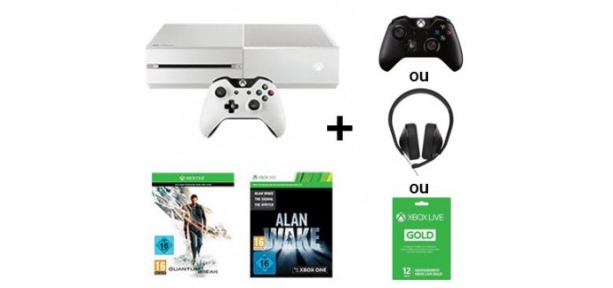 Microsoft: Pack Xbox One Quantum Break édition spéciale + Alan Wake + 2e manette pour 319€