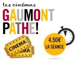 Gaumont Pathé: 4,5€ la place de cinéma le mardi sur une sélection de films quittant l'affiche