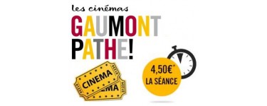 Gaumont Pathé: 4,5€ la place de cinéma le mardi sur une sélection de films quittant l'affiche