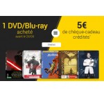Fnac: Adhérents] 5€ offerts sur votre compte pour l'achat d'un DVD ou Blu-ray