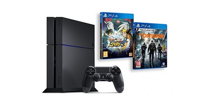Amazon: Pack PS4 1 To + Naruto Shippuden Ultimate Ninja Storm 4 + The Division à 399€