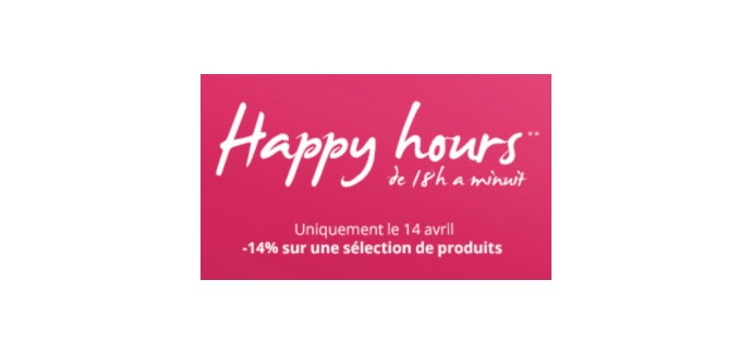 Camaïeu: [Happy Hours de 18h à minuit] -14% sur une sélection de vêtements