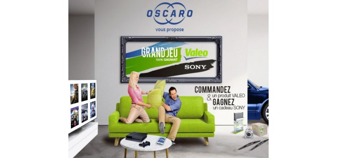 Oscaro: Commandez un produit VALEO et gagnez un cadeau SONY (TV 4K, PS4, Xperia Z5, ...)