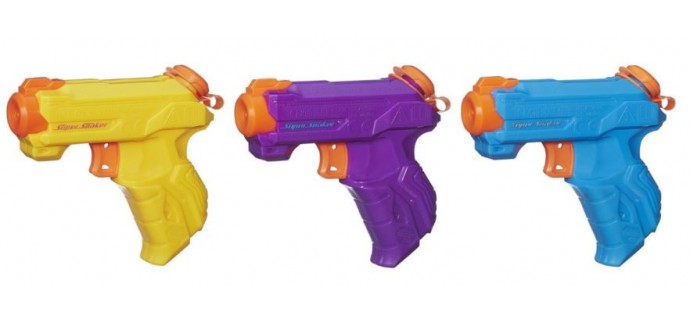 Amazon: 3 pistolets à eau Nerf Super Soaker ZipFire à 3,95€ au lieu de 12,99€
