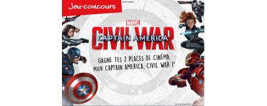 JouéClub: 95 lots de 2 places de cinéma pour le film Captain America Civil War à gagner