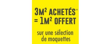 Saint Maclou: 3 M² achetés sur une sélection de moquettes = 1 M² Offert 