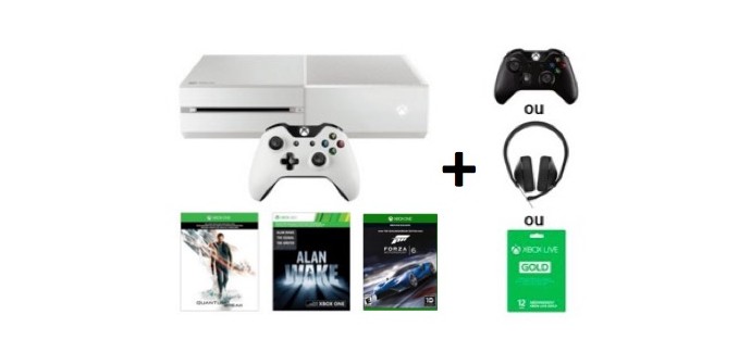 Micromania: Xbox One 500Go + Quantum Break + Forza 6 + Alan Wake + 2e manette à 349,99€