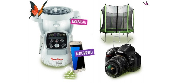 Auchan: 1 robot Moulinex ou 1 Samsung Galaxy S7 ou 1 APN Nikon ou 1 trampoline à gagner