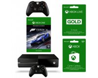 Cdiscount: Xbox One 500Go + 2e manette + Forza 6 + 3 mois de Live + 10€ sur le store à 299€