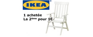 IKEA: Chaise de jardin ÄNGSÖ : 1 achetée = la 2ème pour 1€