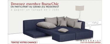 Bazarchic: 1 canapé d'angle Modernist (valeur 2200 euros) à gagner