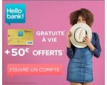 Hello bank!: 50€ offerts pour l'ouverture d'un compte courant + carte VISA gratuite à vie
