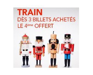 Voyages SNCF: Pack Tribu : 3 billets de train achetés = le 4ème offert