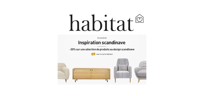 Habitat: -20% sur une sélection de produits au design scandinave