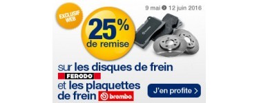 Norauto: -25% sur les disques de frein Ferodo & les plaquettes Brembo pour votre sécurité