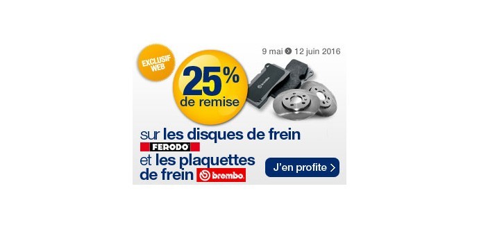 Norauto: -25% sur les disques de frein Ferodo & les plaquettes Brembo pour votre sécurité