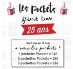 DIM: Pockets: 1 pochette pour 14€, 2 pochettes pour 26€ et 3 pochettes pour 36€