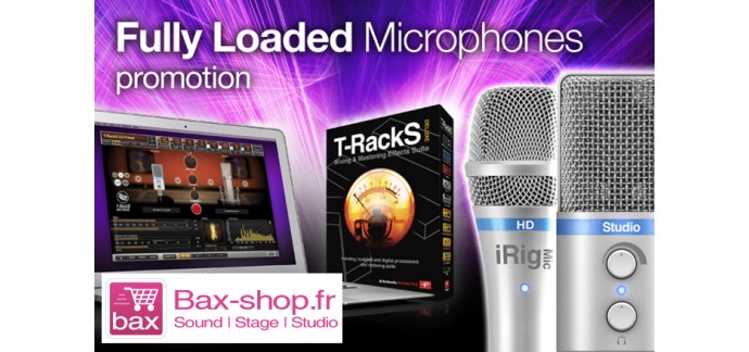 Bax Music: Un pack logiciel de 200€ offert pour l'achat d'un micro IK Multimedia iRig Mic