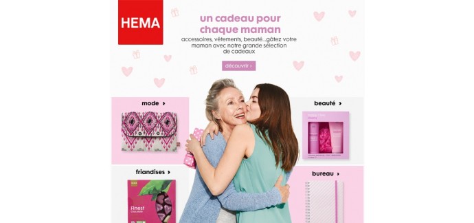 HEMA: Fête des mères : cadeaux à partir de 1€