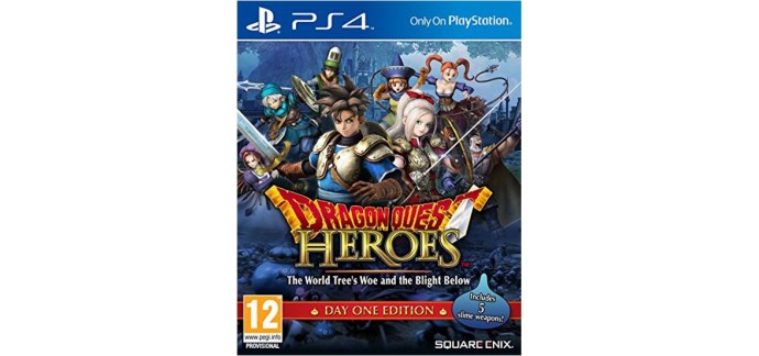 Base.com: Le Jeu PS4 Dragon Quest Heroes Edition Day One à 18,12€