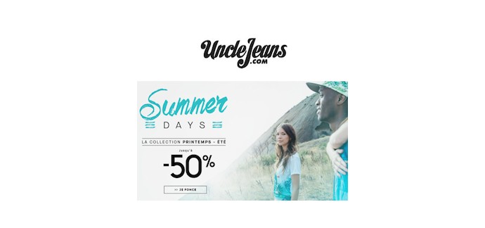 Uncle Jeans: Jusqu'à -50% sur la collection Printemps-Été femme et homme