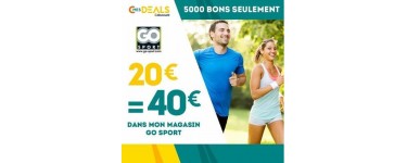 Cdiscount: 20€ le bon d'achat Go Sport d'une valeur de 40€
