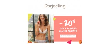 Darjeeling: -20% sur le Blanc dès 2 pièces achetées