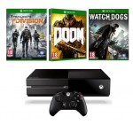 Cdiscount: Xbox One 1To + 3 jeux (The Division + Doom + Watch Dogs) à 309,99€