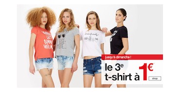 Jennyfer: Le 3ème t-shirt à 1€