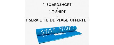 Quiksilver: 1 boardshort + 1 tshirt achetés = 1 serviette de plage offerte