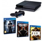 Cdiscount: Pack PS4 1 To + Uncharted 4 + Call of Duty Black Ops III + Doom à 399,99€